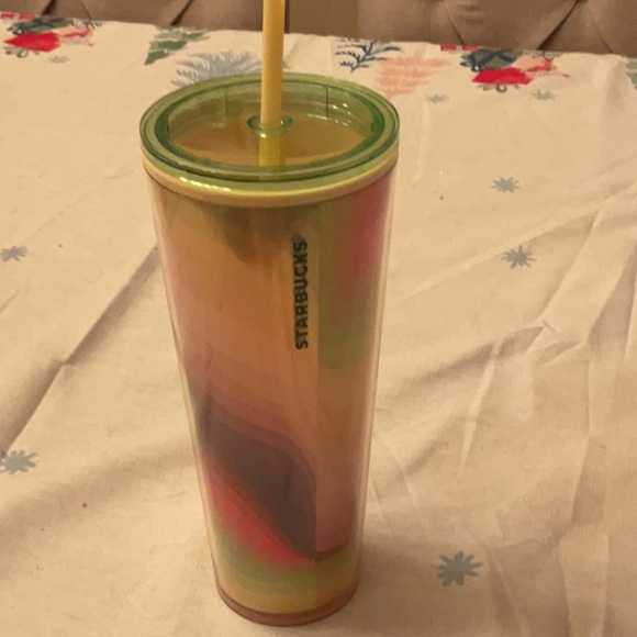 Rainbow Tumbler with Straw - Picture 2 of 3